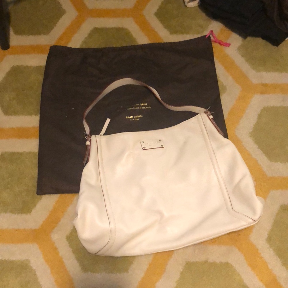 Kate Spade leather white/ivory hobo bag